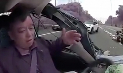 Clip TNGT: Toàn cảnh một vụ tai nạn do buồn ngủ